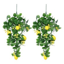 2PZ Decorazione Rattan Limone