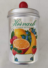 Barattolo Caramelle Horvath in alluminio, vintage