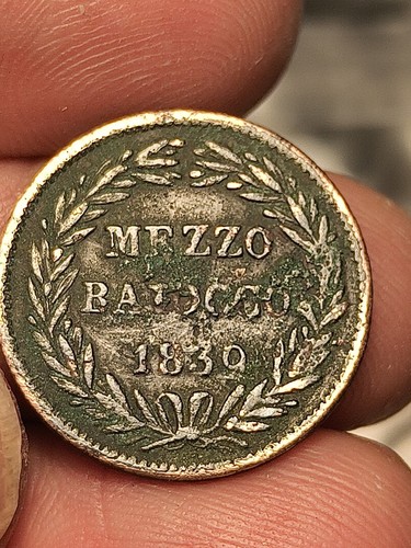 Mezzo baiocco 1839 roma stato - mezzo,