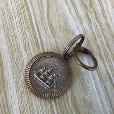 PORTACHIAVI ANTICO  BARCA A VELA COMMEGNO METALLO, ANTIQUARIATO #8