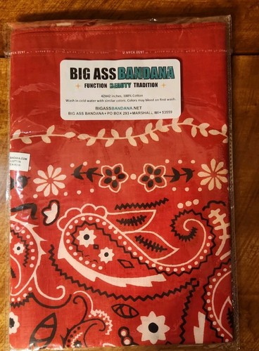 Bandana rossa paisley - rossa, big