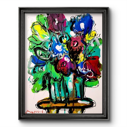 Quadro acrilico espressionista