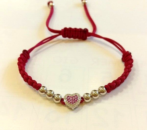 Bracciale cuore sfere - cuore,