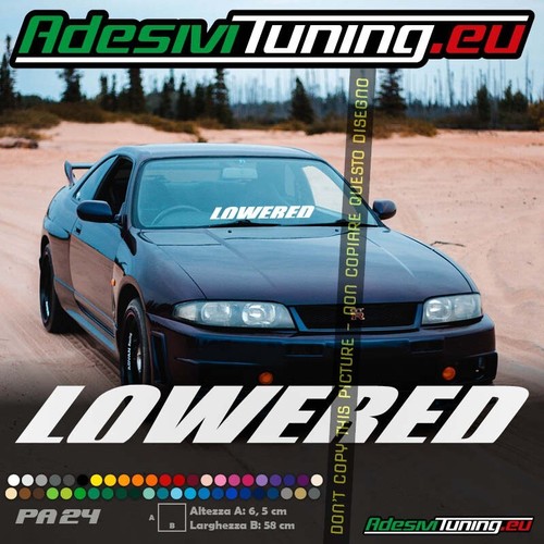 Adesivo lowered parabrezza - adesivo,