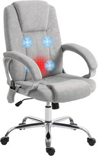 Sedia Da Ufficio Massaggiante 4 Punti Vibrante E Riscaldante, Poltrona Ufficio C