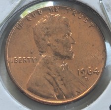 US One Cent, 1964-D, Lincoln