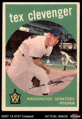 1959 topps 298 - tex, clevenger