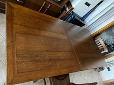 Tavolo Allungabile con Apertura a Libro - Marrone Con 4 Sedie