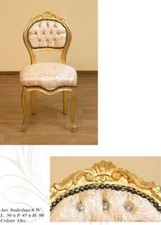 Sedia Poltroncina Imbottita Barocco In Stile Francese Vari Colori Disponibili