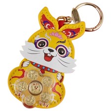  Adorabile portachiavi di coniglio in pelle di coniglio coniglio per la borsetta