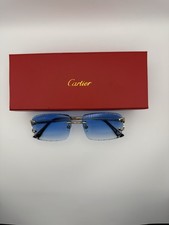 Cartier Big C lente blu taglio