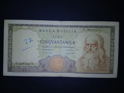 50000 lire leonardo vinci - leonardo, da
