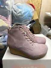 Birkenstock Edith Papillio tacchi lavanda blush scamosciato taglia 38 UK 5