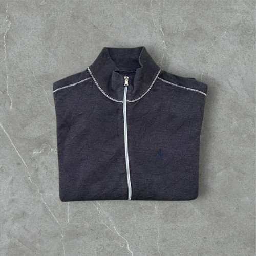 Felpa con zip vintage polo - con,