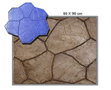 Stampo Pavimenti Stampato Cemento " Montecovello Big Pan " 90x90cm Concrete Text