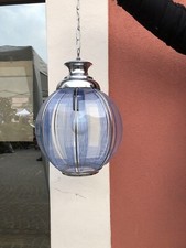 Lampadario  design blu globe
