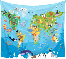 Grande Arazzo Da Parete Con