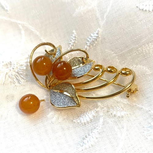 Spilla vintage agata - , rossa
