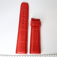 Cinturino originale Baume & Mercier in pelle rosso -Ansa 21mm