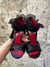 Sandali neri lusso Cesare