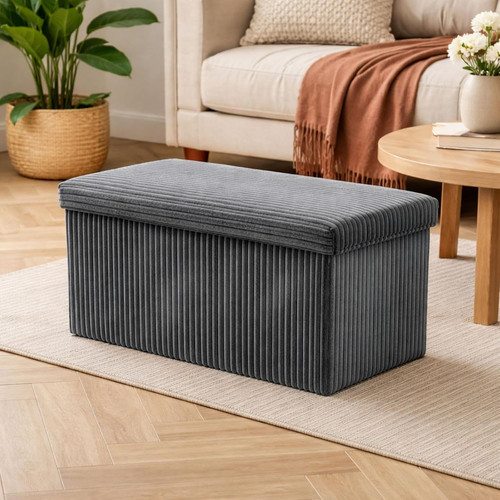 Pouf ottomano portaoggetti