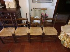 4 sedie antiche rustiche impagliate "veneziane"