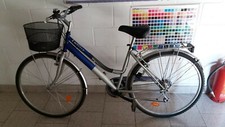 city bike donna Grazzini,grigio blu, cambio Shimano