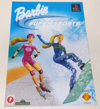 BARBIE SUPER SPORTS   PS1  PSX   BROCHURE PROMO PUBBLICITARIA DA NEGOZIO