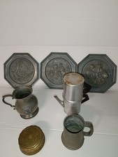 Lotto 7 Pz. Oggetti Decorativi antichi in Peltro e Alluminio