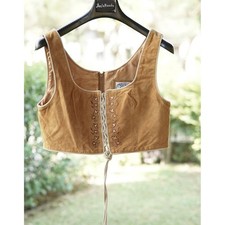 GILET CORPETTO PELLE TIROLESE Tg 46 it.