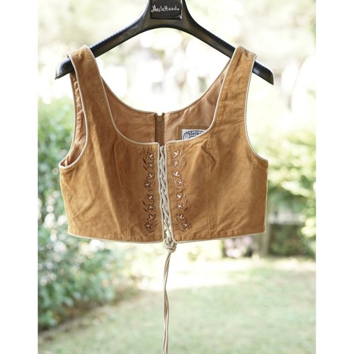 Gilet corpetto pelle - gilet, tirolese