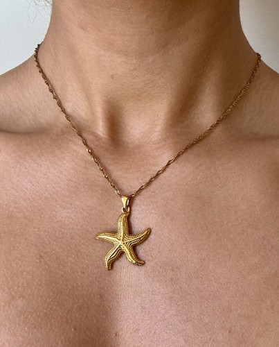 Collana stella marina placcata