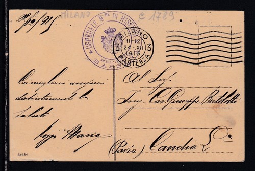 Timbro militare ww1 ospedale - ww1,