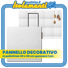 Pannello polistirolo Decorativo per soffitto e parete Dimensioni 50x50cm Turin