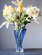 Vaso 12" Cristallo Vetro Blu