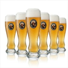 6 bicchieri birra bianca