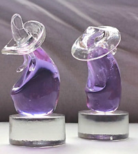 MURANO sculture orientali vetro cinese colore viola