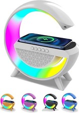 Lampada da tavolo LED atmosfera multicolore cassa bluetooth caricatore wireless
