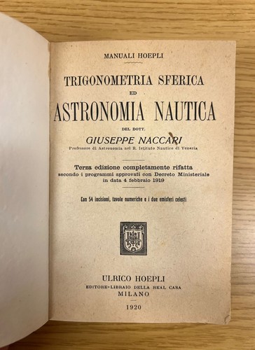 Manuale hoepli trigonometria - manuale,