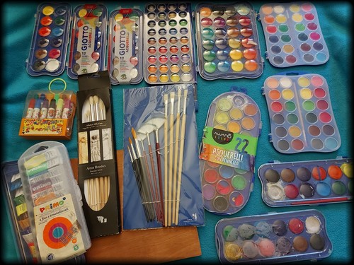 Lotto materiale artistico - lotto,