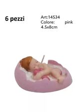 Set 6 Pezzi Candele Cera A