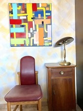 Tela Quadrata 70cm Per 70 Centimetri Quadro Astratto. Acrilic Canvas Painting