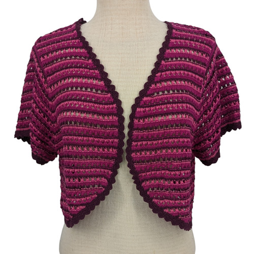 Cardigan vintage all'uncinetto