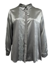 Camicia In Seta Grigia Marina
