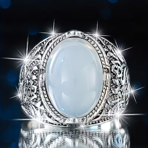 Anello uomo pietra luna
