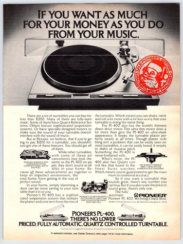 Giradischi pioneer 400 - pioneer, pl-400