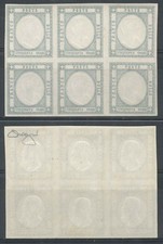 PROVINCE NAPOLETANE 1861 - ** (Catalogo Sassone n.° 24) BLOCCO DI 6 + FIRMA RAY