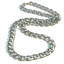 Collana catena in acciaio inox da uomo donna lunga 60 cm catenina twister 6 mm