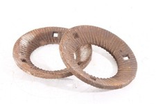 2 X Vecchio Mahlrad Ruote Ruota Rotella Grattugia Farina Bauer Old Vintage Deco