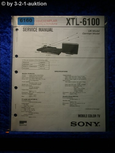 Sony manuale servizio xtl - manuale, di